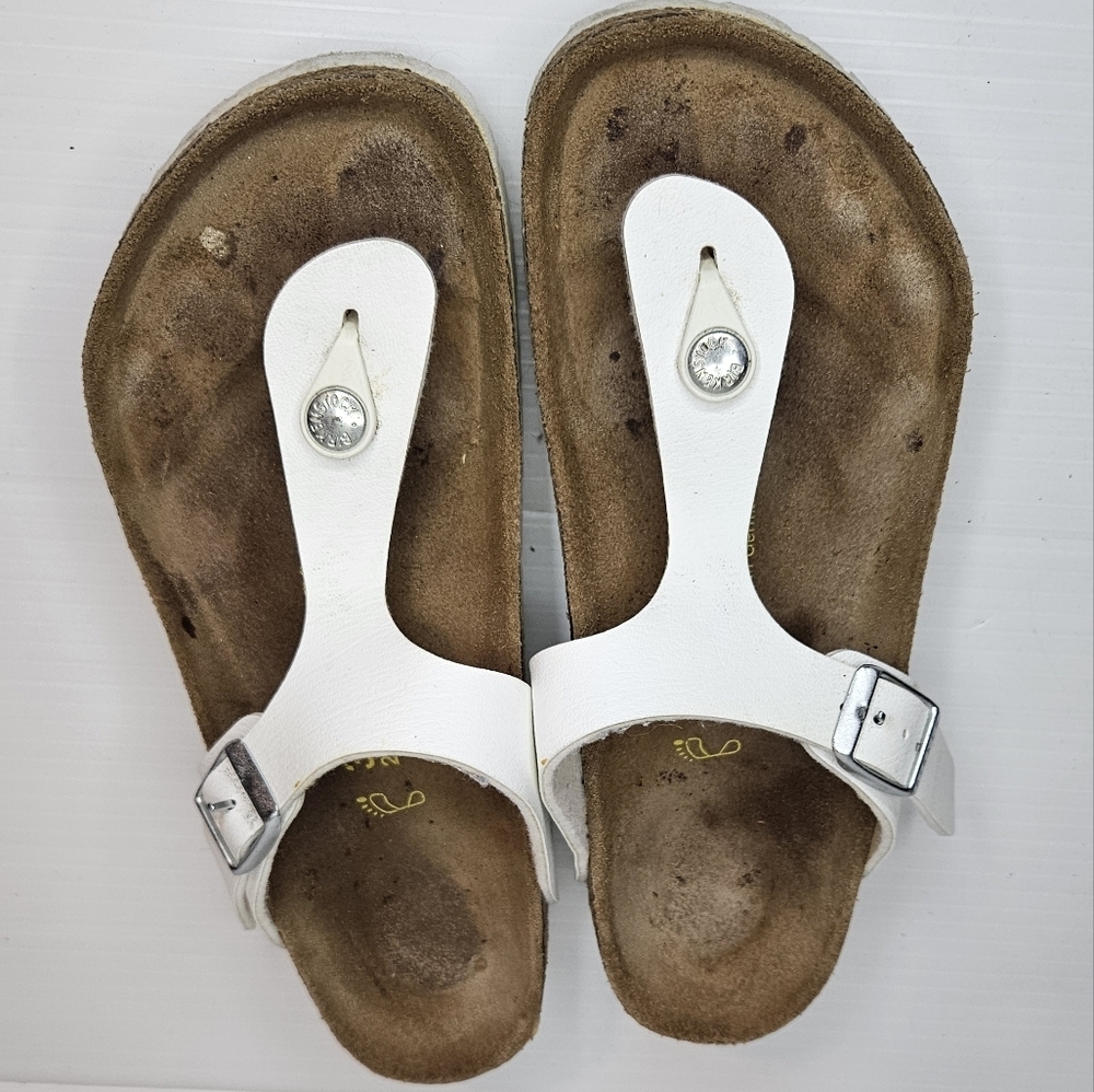 Birkenstock Sandals White Gizeh Shoes 36 L 5